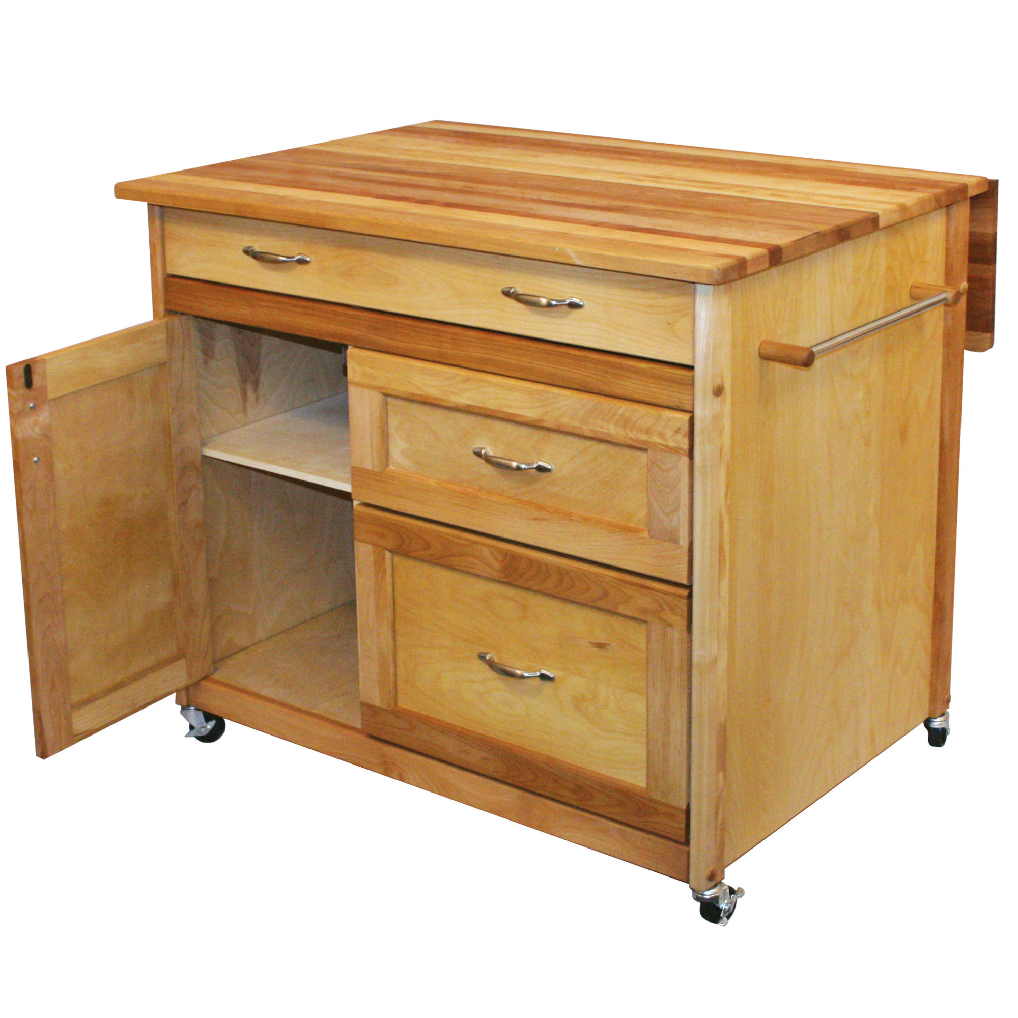 Catskill Craftsmen Kitchen Island with Butcher Block Top & Reviews